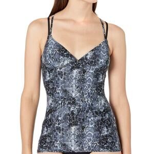 TYR Women's Serpiente Brook Tank Swimming Top, Black, X-Small‎ 0-2